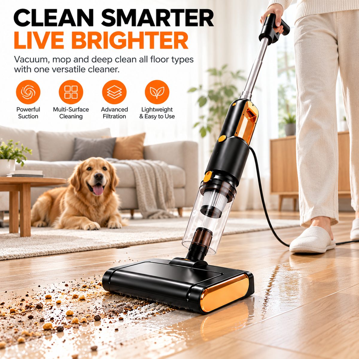 UnityClean HydroVac™ Compact Wet & Dry Cleaner