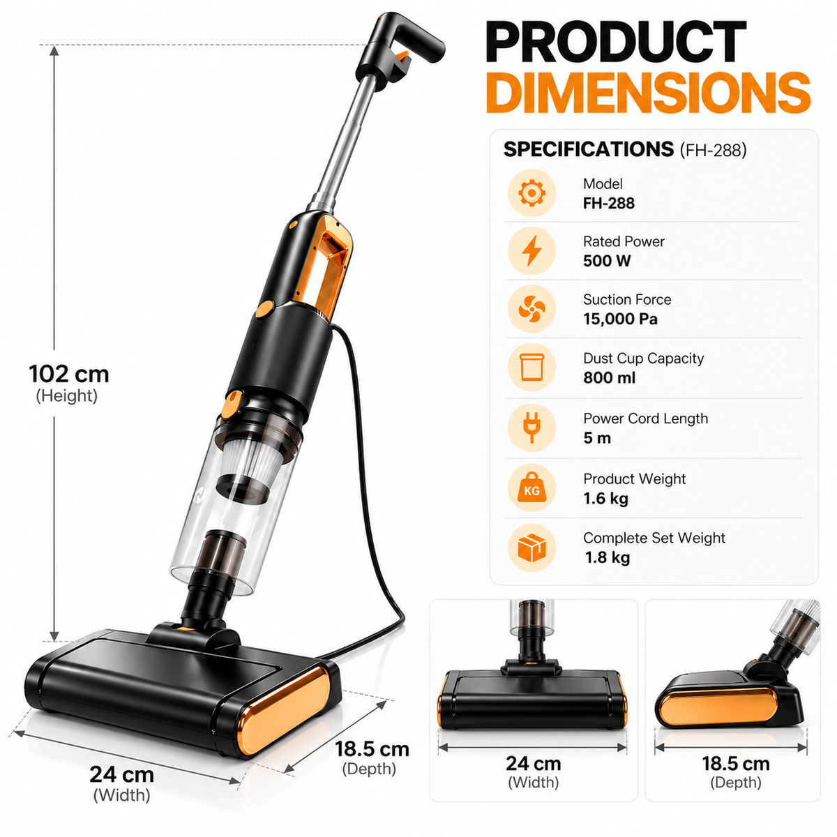 UnityClean HydroVac™ Compact Wet & Dry Cleaner